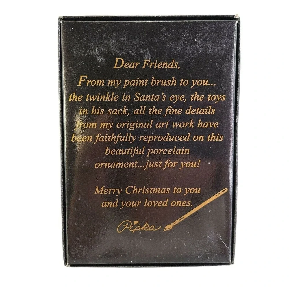Pipkas Christmas Ornament Storytime Santa Claus Design‎ 40008 With Box Vintage